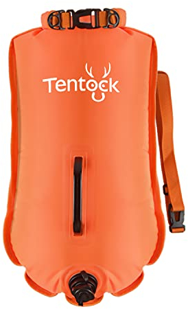 Tentock Schwimmboje Schwimmhilfe Erwachsene Outdoor Wassersport Neu aufgerüstet für 2025 Schwimmen Rettungsring SchwimmgüRtel Tauchboje Schwimmkissen wasserdichte Tasche Beutel Nasstasche28L (Orange)