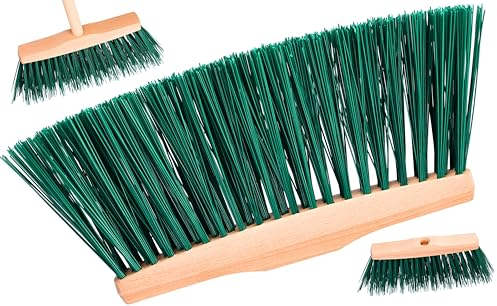 ToolSpace Escoba barredora de Exterior/Interior para tareas Pesadas, 24 cm Escoba de Calle, Escoba de jardín Escoba de Suelo, Escoba doméstica Angular de Esquina para Patio, Zona Exterior, Garaje