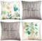 KOUGAS Kissenbezug 50x50cm 4er Set Dekokissen Kissenbezüge Dekoration Outdoor Kissenbezüge Leinen Dekokissen für Schlafzimmer, Sofa, Stuhl, Bett Bedruckter (grau Grün,)