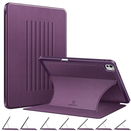 FINTIE Cover Magnetica per iPad Pro 13 Pollici (M5 2025 / M4 2024) | con Portapenna - Angoli Multipli Antiurto Cover Morbida in TPU Protettiva Custodia con Auto Sveglia/Sonno, Viola