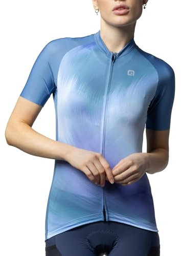 Alé Cycling Damen Off Road-Gravel Monsone Kurzärmeliges Jersey, hellblau, M