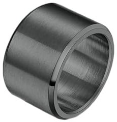 Stfery Ring Titan Carbon, 15mm Ring Schwarz Simple Frosted Breit 15mm Verlobungsringe Herren