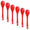 Lotatheta Lot de 6 cuillères à œufs en porcelaine rouge de 11,9 cm pour café, dessert, yaourt, thé, thé laiteux