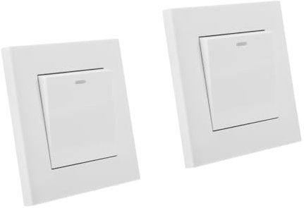 jojofuny 2 Piezas panel de interruptores interruptor doble interruptor de luz doble interruptor de luz Panel de interruptor de pared Reemplazo del panel del interruptor de pared