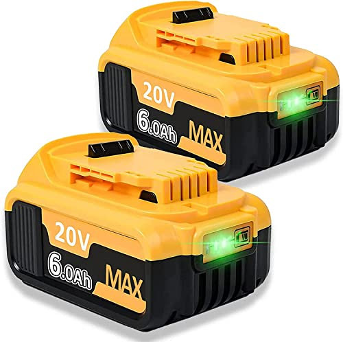 2X 8Ah/8000mAh Remplacement de la Batterie pour DeWalt 18V Batterie DCB182 DCB200 DCB180 DCB181 DCB182 DCB184 DCB201 DCB200 Batterie pour DeWalt 18V