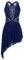 AMEEDA Damen Lyrical Dance Kostüm Frauen Lyrisches Tanzkleid Eiskunstlaufkostüm Gymnastikanzug Balletttanz Strass Rückenfreie Kleider Performance Wear(Deep Blue,M)