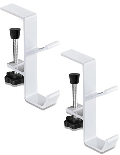 KGDUYC 2 pcs Accroche-Sacs Réglables, Porte Sac à Main Table Multifonctionnel, Porte Sac Métal pour Tables de Bureau, Tables D'étude, D'ordinateur Utilisées