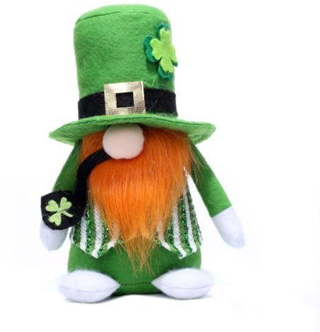 Fcnjsao Festliche Dekoration Grüne Kobolde Figur Für Irische Festivalzwerge Zum Patrick's Day Plüschtier Schreibtisch Oder Tischdekoration