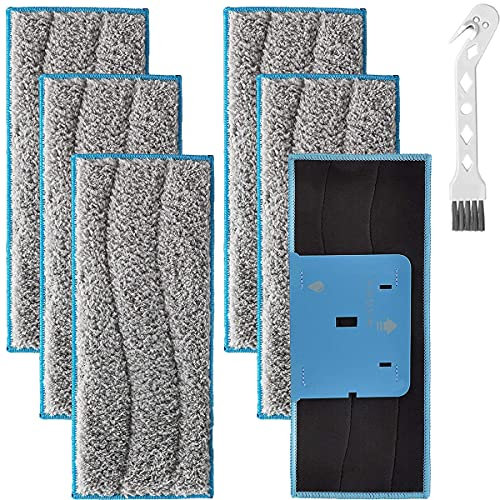 EATBALE 6 Pack Washable Wet Mopping Pads Replacement for Braava Jet M6 (6110) (6012) (6112) M Series Robot Mop, Reusable Wet Sweeping Mop Pads