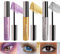 3Pcs Glitter Mascara, Silvery Purple Eyelash Waterproof Long Lasting Diamond Glitter Lashes Stage Party Wedding Music Festival Eyes Makeup