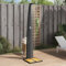 Xichuzi Gartendusche Schwarz 55x60x224 cm Poly Rattan und Akazienholz, Dusche Für Garten, Outdoor Shower, Garten Dusche, Außen Dusche - 368209
