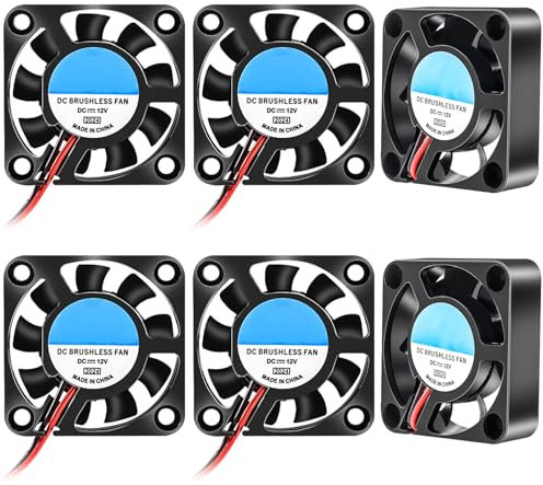 Joycabin Lot de 6 ventilateurs 12 V 40 × 40 × 10 mm pour imprimante 3D, ventilateur 4010, ventilateur de processeur, refroidisseur brushless pour imprimante 3D