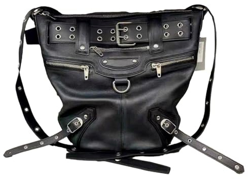 Umhängetasche – Nieten-Schultertasche, einzigartige Geldbörsen für Damen | Ledertasche mit Metallnieten, modische schwarze Designer-Handtasche für Damen, langlebige Umhängetasche mit Nieten, Beuteltas