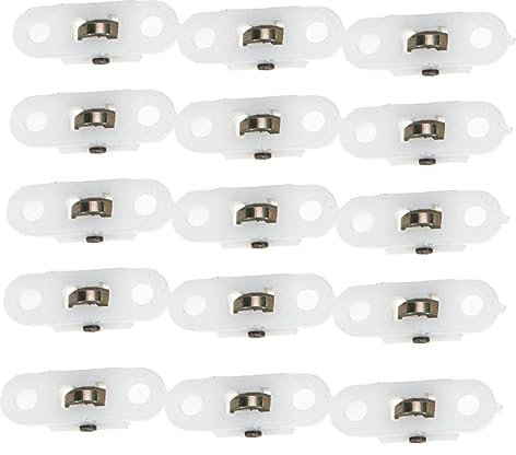 jojofuny 20 Stück Nylon Schranktürrollen Einzelrad Schubladenlaufrolle Verschleißfest Und Tragfähig Für Schiebetüren Fenster Und Schränke