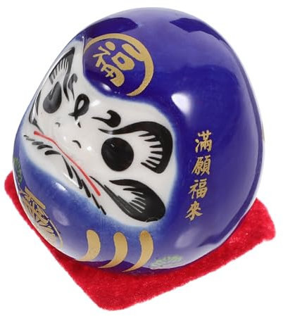 HOMOCONO 1stück Miniatur Japanische Figurine Wackelstatue Für Auto Und Zuhause Keramische Feng Shui Glücksfigur Als Dekoratives Ornament Für Wohnräume Und Schreibtische