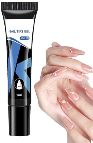 Gkumgwo Gel Nail Tips Glue | Nail Extension Building Gel Extra Strong Glue | Long Lasting Tips Art Design Tools, Fingernail Polish Base for Beginners & Professionals