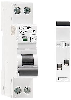 KWQNPHTRN GYM9N 1P+N MCB 6A 10A 16A 20A 25A 32A 40A 220V AC Disjoncteur 6KA Courbe C Courbe B(20A,C Curve)