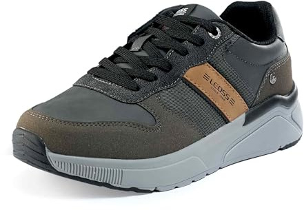 LEOSS ORIGINAL Scarpe da Corsa con Lacci Invernali Sportive Scarpe da Ginnastica con Lacci Casual Sneaker per Uomo Outdoor (Grigio, 43 EU, MLE255068-5)