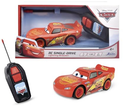 Jada Toys 203081008ACT Disney Pixar Cars Rayo McQueen, Radiosteuerung, 1:32, 14 cm, Monok 27 MHz, mit Vor- und Rückwärtsgang, Kinderspielzeug ab 4 Jahren