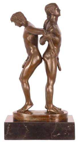 vianmo Bronzeskulptur Bronzefigur Statue Erotik Liebesakt Nackte Gays Boys Jungs Männer Paar