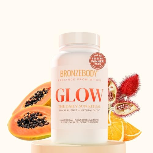Bronzebody Glow Natural Tanning Supplement & Internal Sun Care, 90 Ct