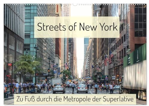 Streets of New York - Zu Fuß durch die Metropole der Superlative (Wandkalender 2025 DIN A2 quer), CALVENDO Monatskalender: Unterwegs in den Straßen von New York (CALVENDO Orte)