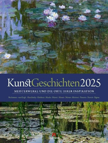 KunstGeschichten Kalender 2025, Wandkalender im Hochformat (50x66 cm) - Kunstkalender mit Fotografien der Originalschauplätze