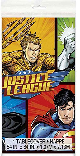 Kunststoff-Tischdecke - 2,13 m x 1,37m - Justice League-Party