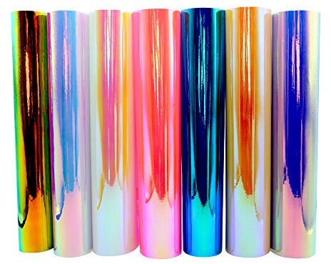 TECKWRAP Holographic Opal Craft Vinyl 12 x 12 7 Sheets/Pack for Craft Cutters,Sign Plotters