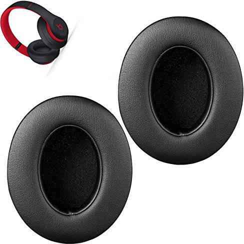 Studio3 Ohrpolster Ersatz OhrKissen Kit Muffs Teile Kompatibel mit Studio3 Over-Ear Bluetooth Kopfhörer. (Schwarz)
