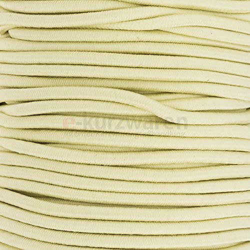 e-kurzwaren 5 m elastische Kordel 1 mm / 2 mm / 2,5 mm / 3 mm / 4 mm / 5 mm elastische Kette, dick, PVC, röhrenförmig, aus Gummi, Schmuck, 32 Farben