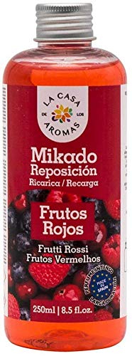 H HANSEL HOME Mikado Reposicion 250 Ml Sin Varillas (Frutos Rojos, 1 Pc)