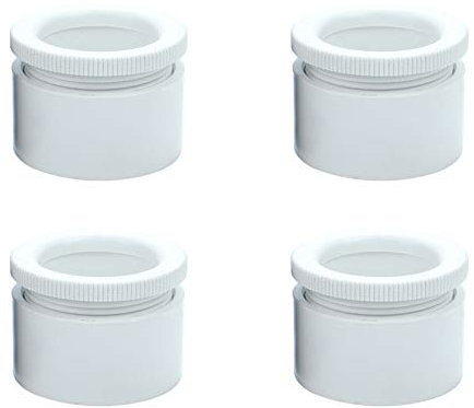 Lot de 4 Pieds de Meubles Réglable Pattes de Meubles en Plastique ABS Meubles Jambes 3cm Table Canapé Lit Pied Sommier Pattes de Meuble Pieds de Support De Lit(white)