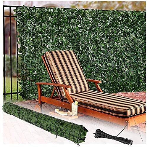 EIIDJFF Sichtschutznetz Blätteroptik Privatsphäre, die die Gartenwand bedeckt Dekorative Zäune Gartenzaun Künstliche Hecke Efeu Bildschirm
