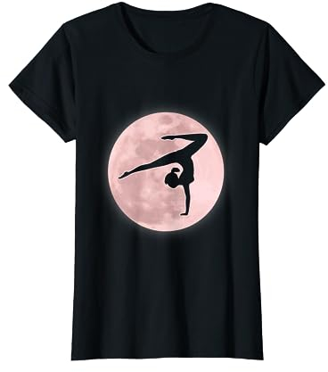 Turnerin Handstand Im Mond, Kunstturnen Akrobatik Turnen T-Shirt