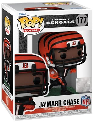 Funko Pop! NFL: Bengals - Jamarr Ja'Marr Chase - Vinyl-Sammelfigur - Geschenkidee - Offizielle Handelswaren - Spielzeug Für Kinder und Erwachsene - Sports Fans - Modellfigur Für Sammler und Display