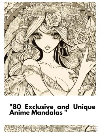 Adult Coloring Book: 80 Exclusive and Unique Anime Mandalas: 80 Anime Mandalas adult coloring Book