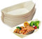 UESDU Cuenco de madera para servir alimentos, vajilla desechable, platos de catering, barcos, platos ecológicos, bandejas para llevar, para comida de dedos, sushi y comida de fiesta, 50 unidades