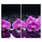 SMTDeco Herdabdeckplatte Ceranfeld Abdeckplatte Herdabdeckung Herdplatten Abdeckungen Induktionskochfeld 2 x 30x52 cm Zweiteilig Blumen Violett