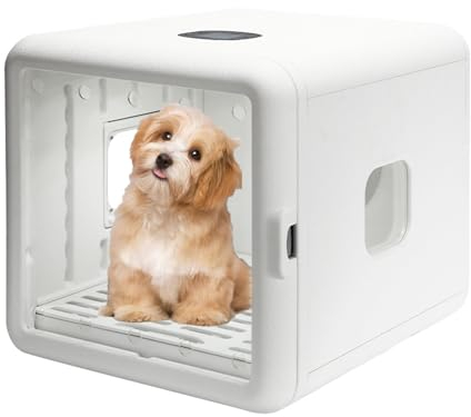 Kindevieft Caja Secadora AutomáTica para Mascotas para Gatos Y Perros PequeñOs, Caja Secadora para Gatos, Secador De Pelo para Perros PequeñOs, Secadora Ultra Silenciosa, Capacidad De 65 litros