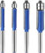 4 Stück Bündigfräser 6mm Schaft, Doppelseitiger Fräser Gerade Spirale Spülfräser Oberer und Unterer Lagerschnitt Bearing Flush Trim Bit für Holzbearbeitung