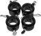 HANABASS Kit di 4 Anelli di Montaggio per Asta Portabandiera - Accessori per Palo Bandiera da 1.45 Pollici (37mm) - Fissaggio Sicuro per Pennone - Ideale per Bandiere, Stendardi e Decorazioni