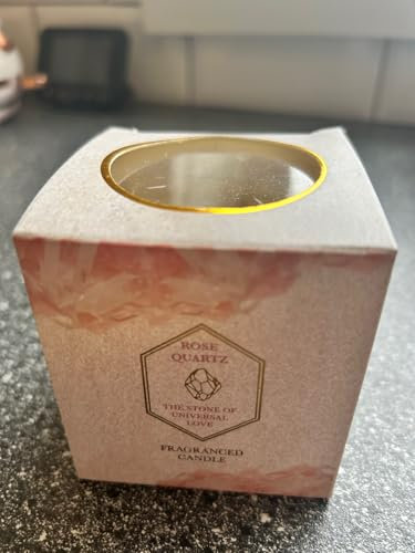 Bougeoir en verre quartz rose 7 x 7,5 cm