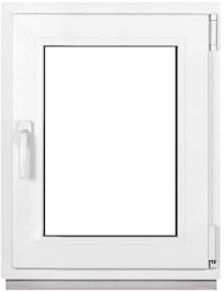 Framex Ventana de sótano PVC pequeña blanca de ANCHO x ALTO 60 x 70 cm (600 x 700 mm), doble acristalamiento (32 mm), oscilobatiente, DIN derecha, Premium