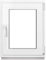Framex Ventana de sótano PVC pequeña blanca de ANCHO x ALTO 60 x 70 cm (600 x 700 mm), doble acristalamiento (32 mm), oscilobatiente, DIN derecha, Premium