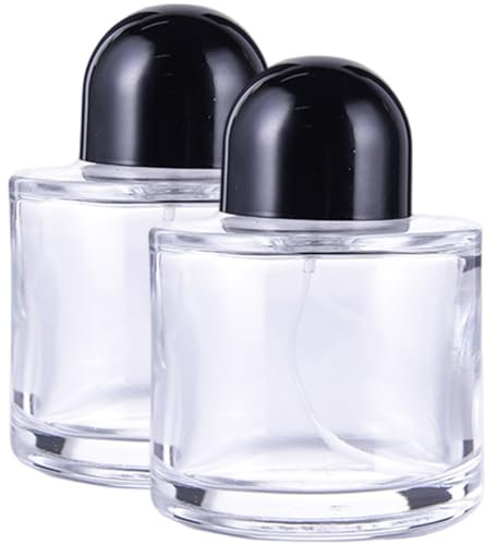 Comebachome 2Pcs Perfume Bottles Empty, 100ml/3.4oz Glass Refillable Perfume Bottle with Spray Atomizer, Essential Oil Container for Traveling and Outgoing, Bottles Empty, Bottle