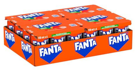 Fanta Original Arancia, Succo di Arance Italiane, Senza Conservanti, Lattina 100% Riciclabile, 24x150 ml