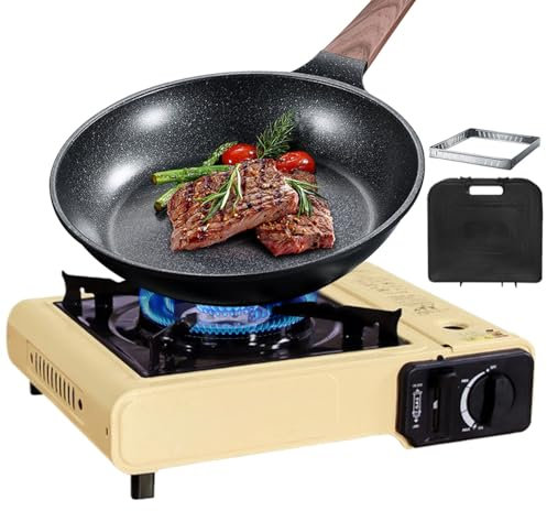 Hornillo monoquemador de propano – Hornillos portátiles de camping, utensilios de cocina para jardín, senderismo, camping, playa y viajes