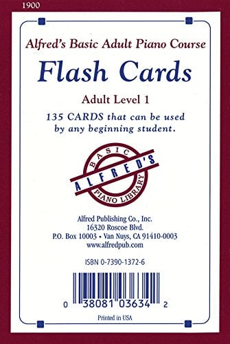 Alfred's Basic Adult PIano Course 1 Flash Cards: Flash Cards, Adult Level 1