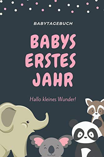 BABYTAGEBUCH BABYS ERSTES JAHR HALLO KLEINES WUNDER: A5 Notizbuch punktiert als Geschenk zur Geburt | Geschenkidee für werdene Mütter zur ... Baby-Tagebuch | Babyalbum | Babys erstes Jahr